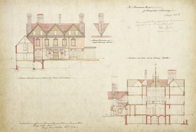 Design for Joldwyns, Surrey, 1872 by Philip Webb